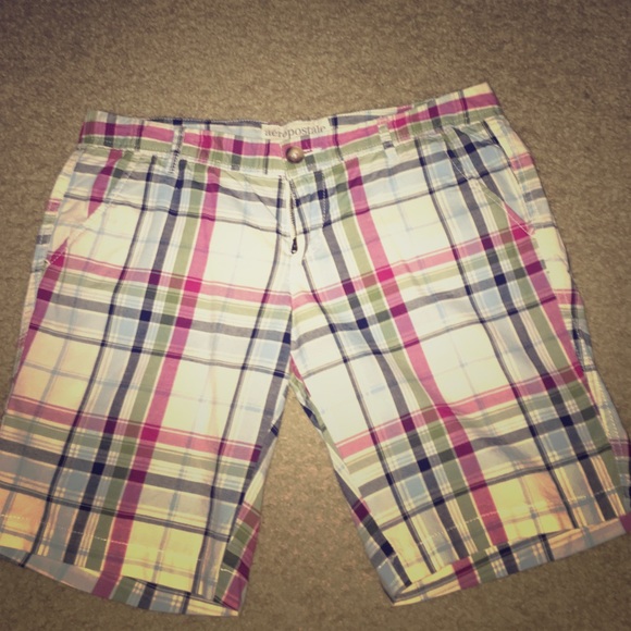 Plaid Bermudas