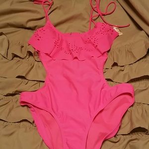 Hot pink monokini