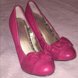Bright pink heels