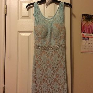 Sparkle, Light Blue, Formal Dress