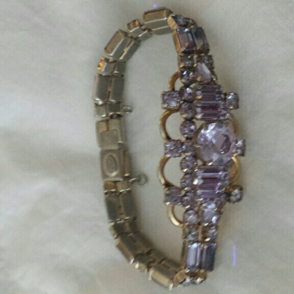 Bracelet  antique cut carnival glass