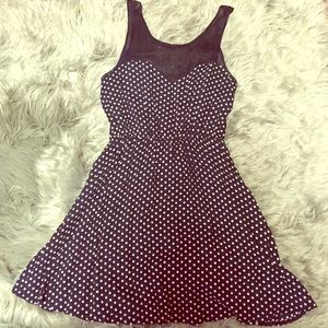 PRICE DROP Navy Blue Polka Dot Aggie Dress L