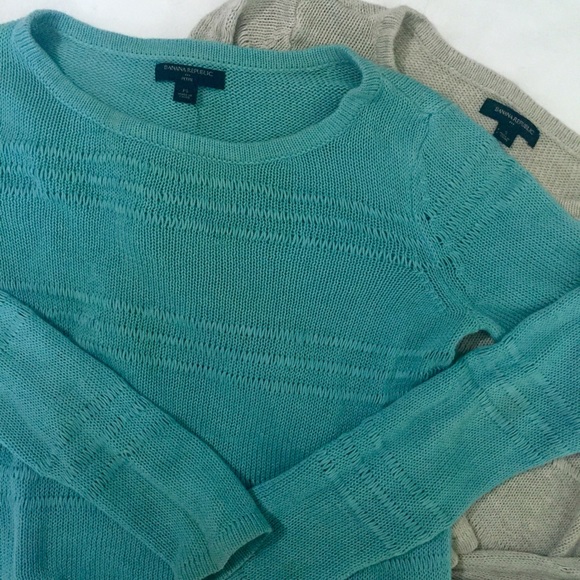 🎉SALE!🙌 Banana Republic Blue open weave sweater - Picture 2 of 3