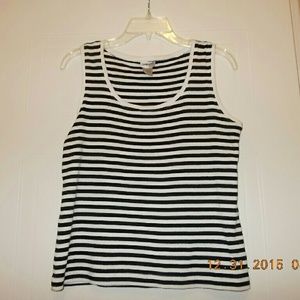Chico black and white stripe tank top Size 1