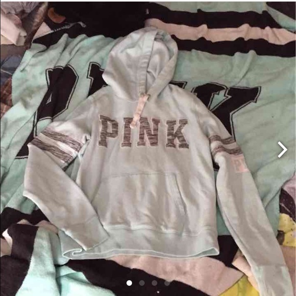 PINK Victoria's Secret Sweaters - Mint & Grey PINK sweatshirt