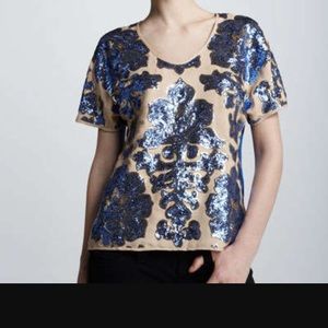 Sequin detailed dressy tee