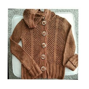 Hooded Sweater Burnt Orange BKE