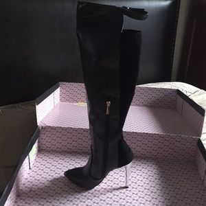 New Victoria's Secret Black leather & suede boots