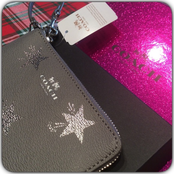 Coach Handbags - Coach Wristlet with Glitter Box💦🌂