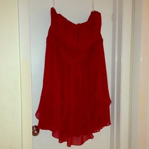 A red prom dress