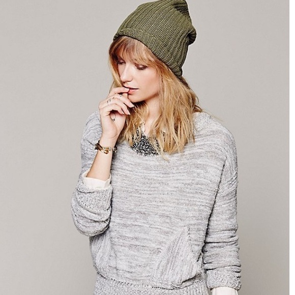 Free People Sweaters - •HP• ✨New Free People In My Pocket Sweater in Grey