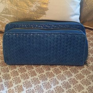 Beautiful blue wallet.