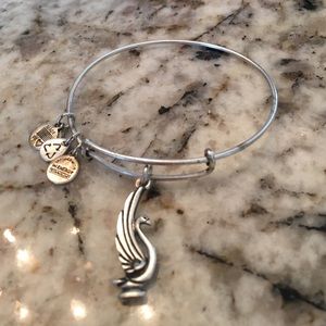 Alex and Ani Silver Swan Bangle