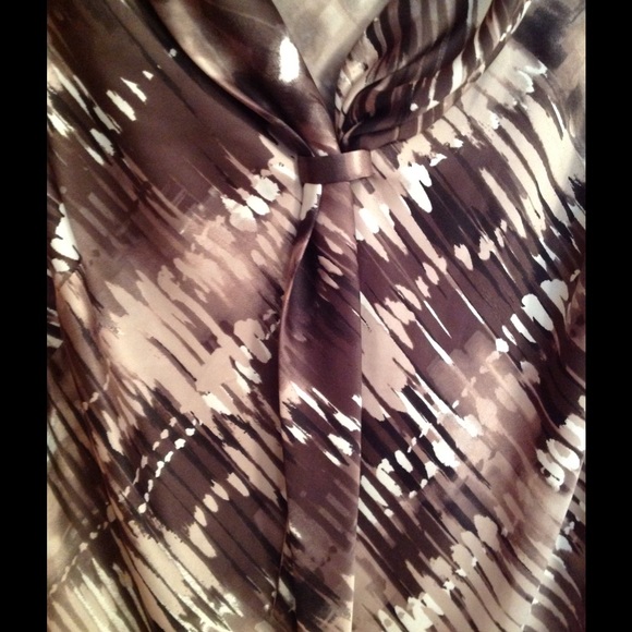 Ann Taylor deep v tie front blouse. SOLD - Picture 3 of 4