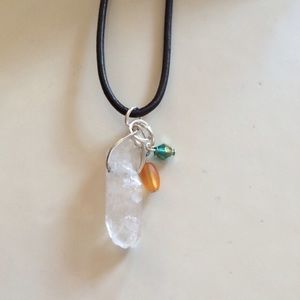 Clear Quartz Necklace - HANDMADE