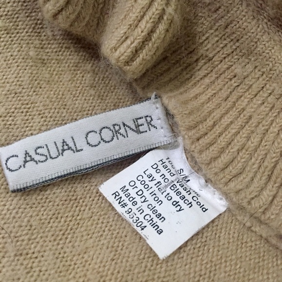 Casual Corner camel color ruffle tie shrug - Picture 3 of 3