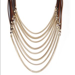 Bcbg faux leather necklace