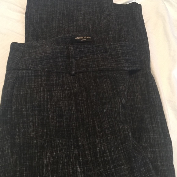 Rafaella black petite checked slacks