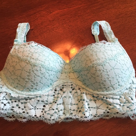 PINK Victoria's Secret Blue Lace Bralette