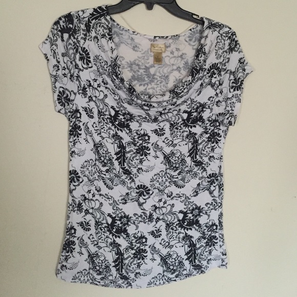Abstract draped blouse