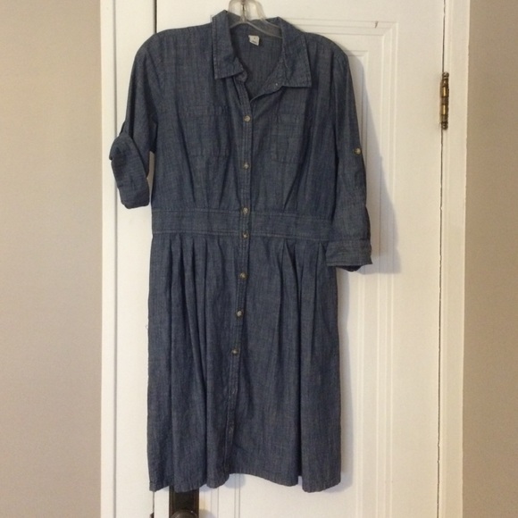 Chambray shirt dress