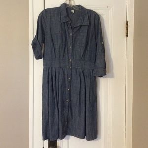 Chambray shirt dress