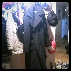 Rude long detective overcoat