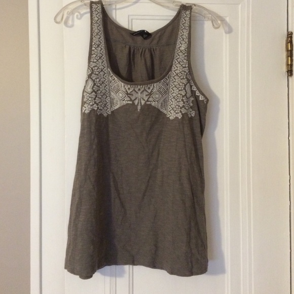 Bohemian embroidered banana republic tank top