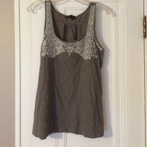Bohemian embroidered banana republic tank top