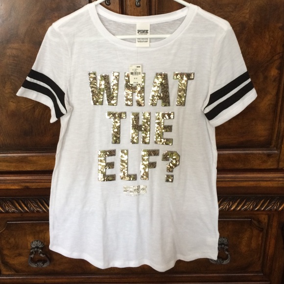 PINK Victoria's Secret Tops - PINK💗S What the elf? T-shirt