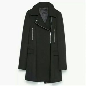 Zara moto cycle biker jacket coat