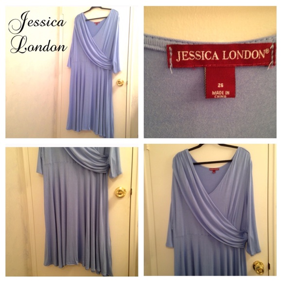 🎉HP! 🎉 Jessica London Drape Front Dress - Picture 2 of 4