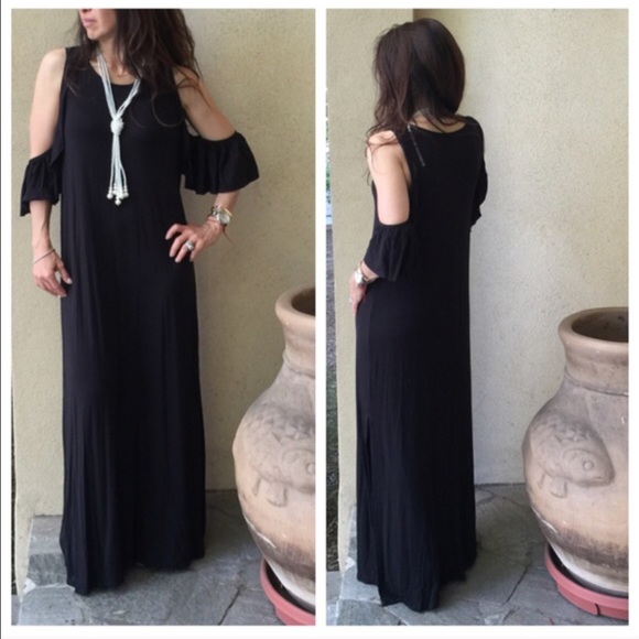 Cold shoulder maxi dress 1 HOUR SALE - Picture 2 of 4