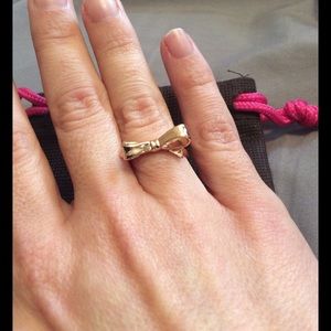 Authentic Kate Spade love notes gold bow ring 💍