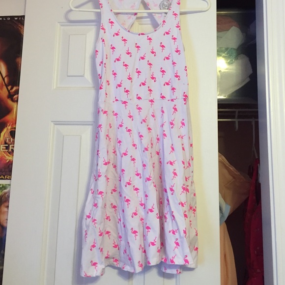 Flamingo print skater dress