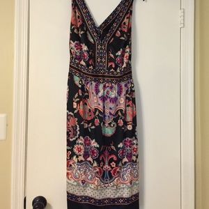 Floral Midi Vneck Dress Plus Size