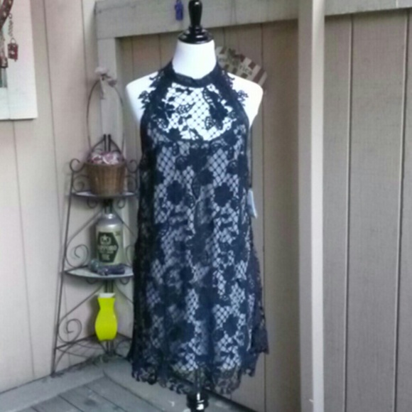 Junior's black lace dress.
