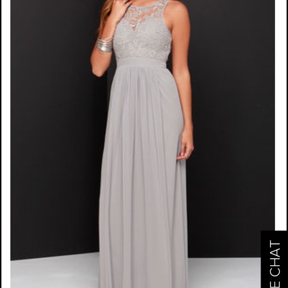 Lulus taupe or grey so far gown