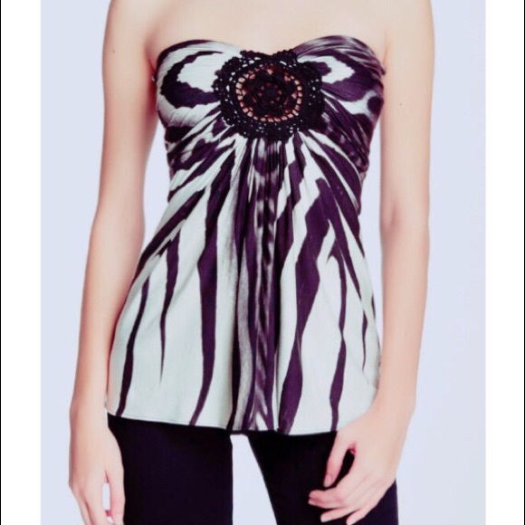 Sky Tops - 🎈Sky Zebra Print strapless Bra Top