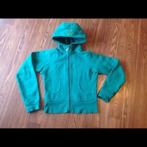 Green Lululemon scuba hoodie