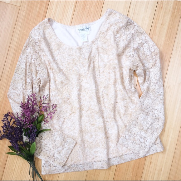 Coldwater Creek Tops - COLDWATER CREEK lace shirt, S.