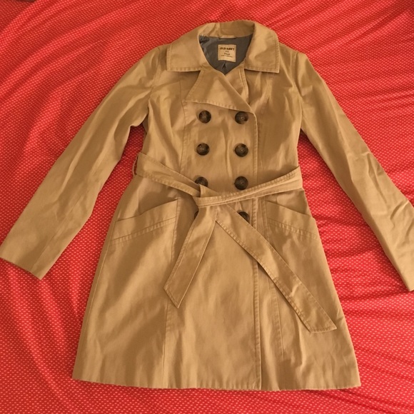 Khaki trench coat