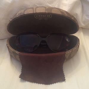 Brown coach sunglasses