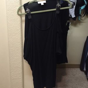 Black dressy cut out top
