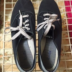 Worn blue Keds