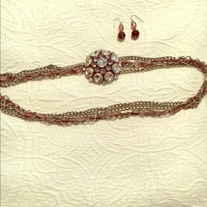 Loft necklace and earrings