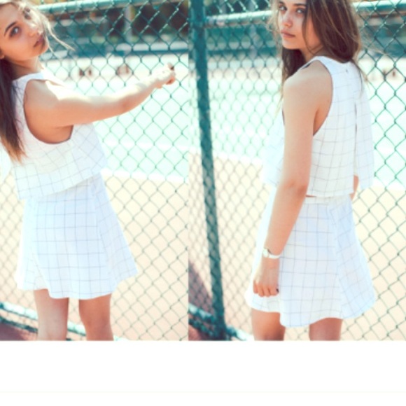 American Apparel Lulu Grid Print Top