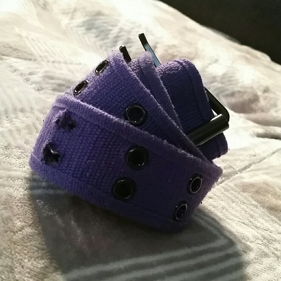 Purple canvas belt