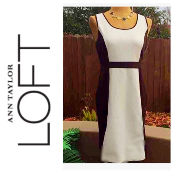 LOFT Dresses & Skirts - 🆕 LOFT Cream and Chocolate Brown Dress