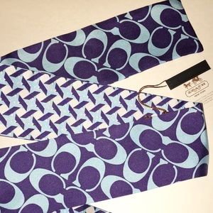 Coach Pony Scarf New w/ Tags Blue Signature